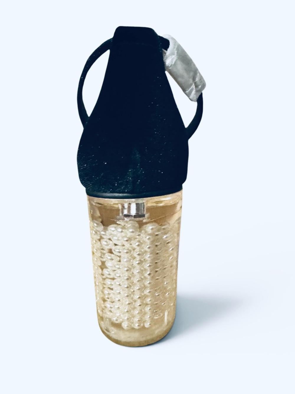 Mix No. 6 Cregan Black Velvet Lucite Pearl Heels - Picture 7 of 11